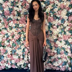 Sexy Sequin Patchwork Strapless Maxi Dress Women Sleeveles Off-shoulder Cinched-waist Pleated Dresses Lady Evening Party Gowns